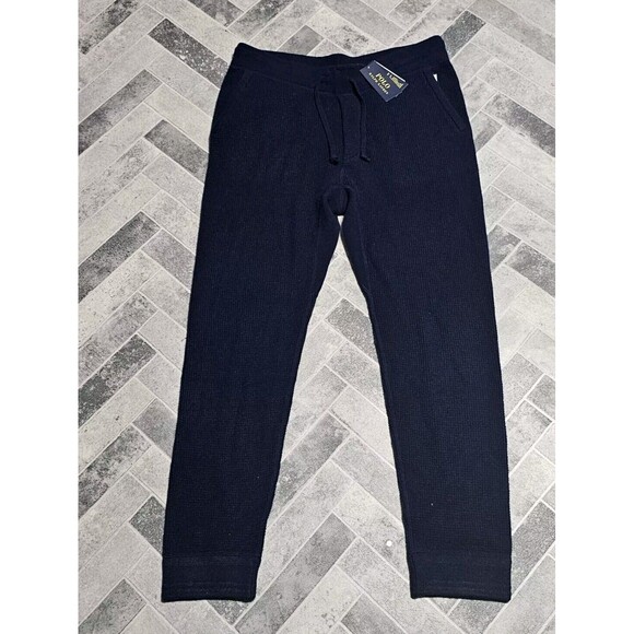 New Ralph Lauren Men's Washable Cashmere Blue Jogger Pants Men's Size LARGE